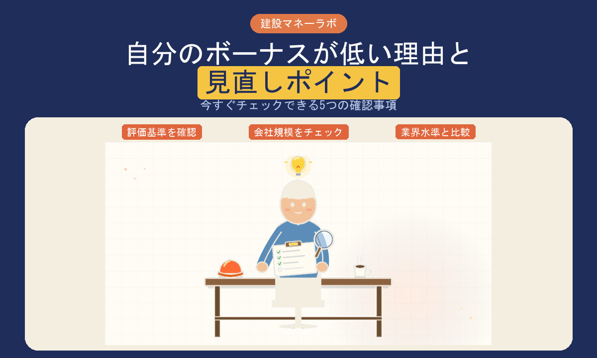 自分のボーナスが低い理由と見直しポイント