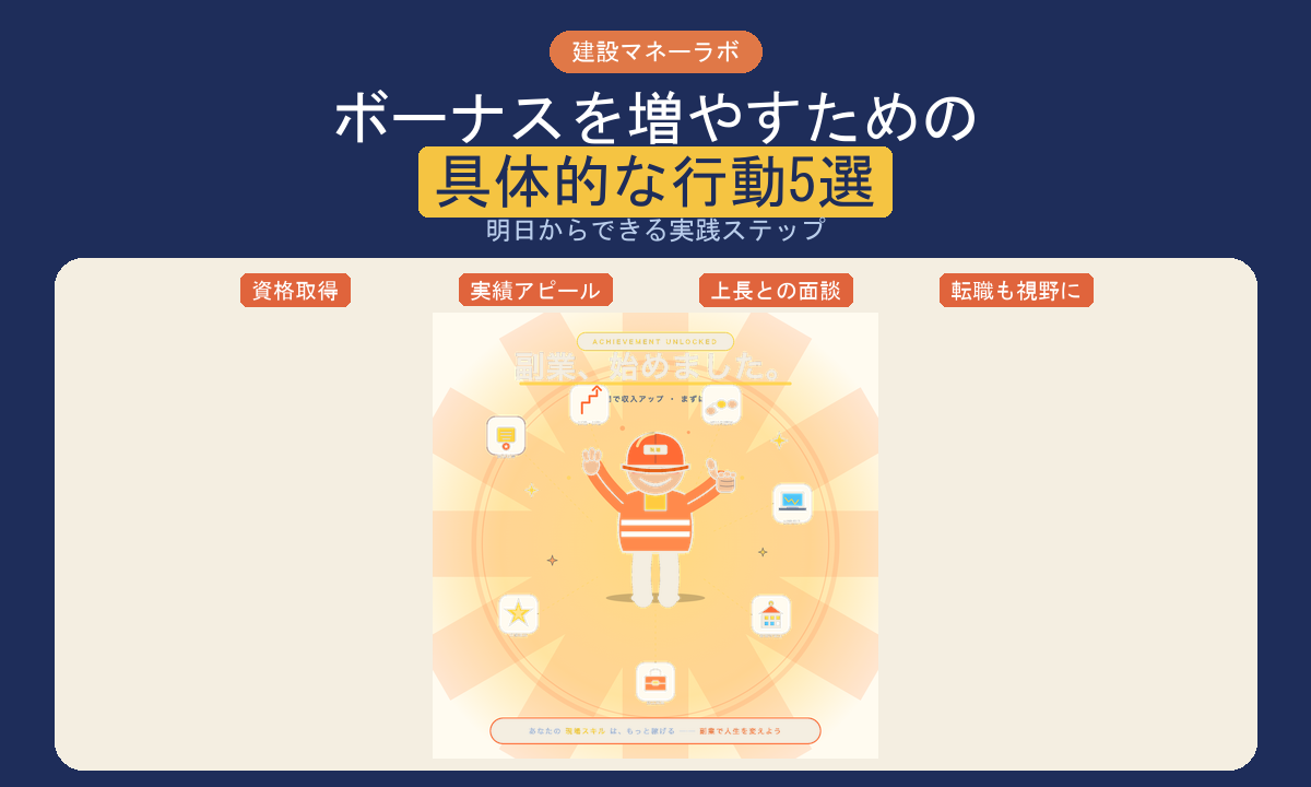 ボーナスを増やすための具体的な行動5選