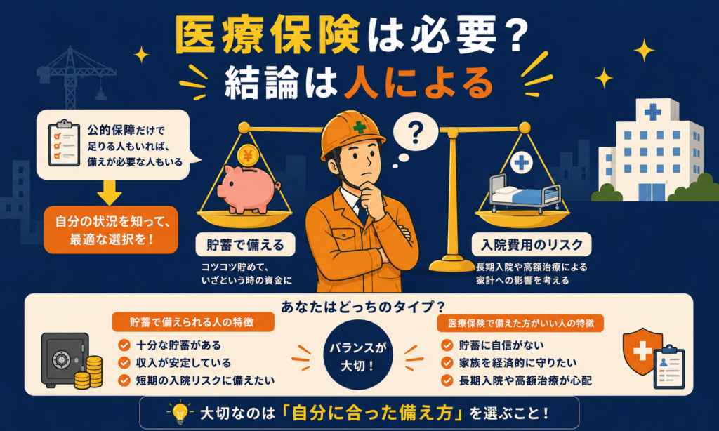 医療保険は必要？結論は人による