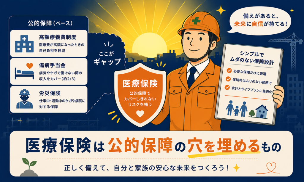 医療保険は公的保障の穴を埋めるもの
