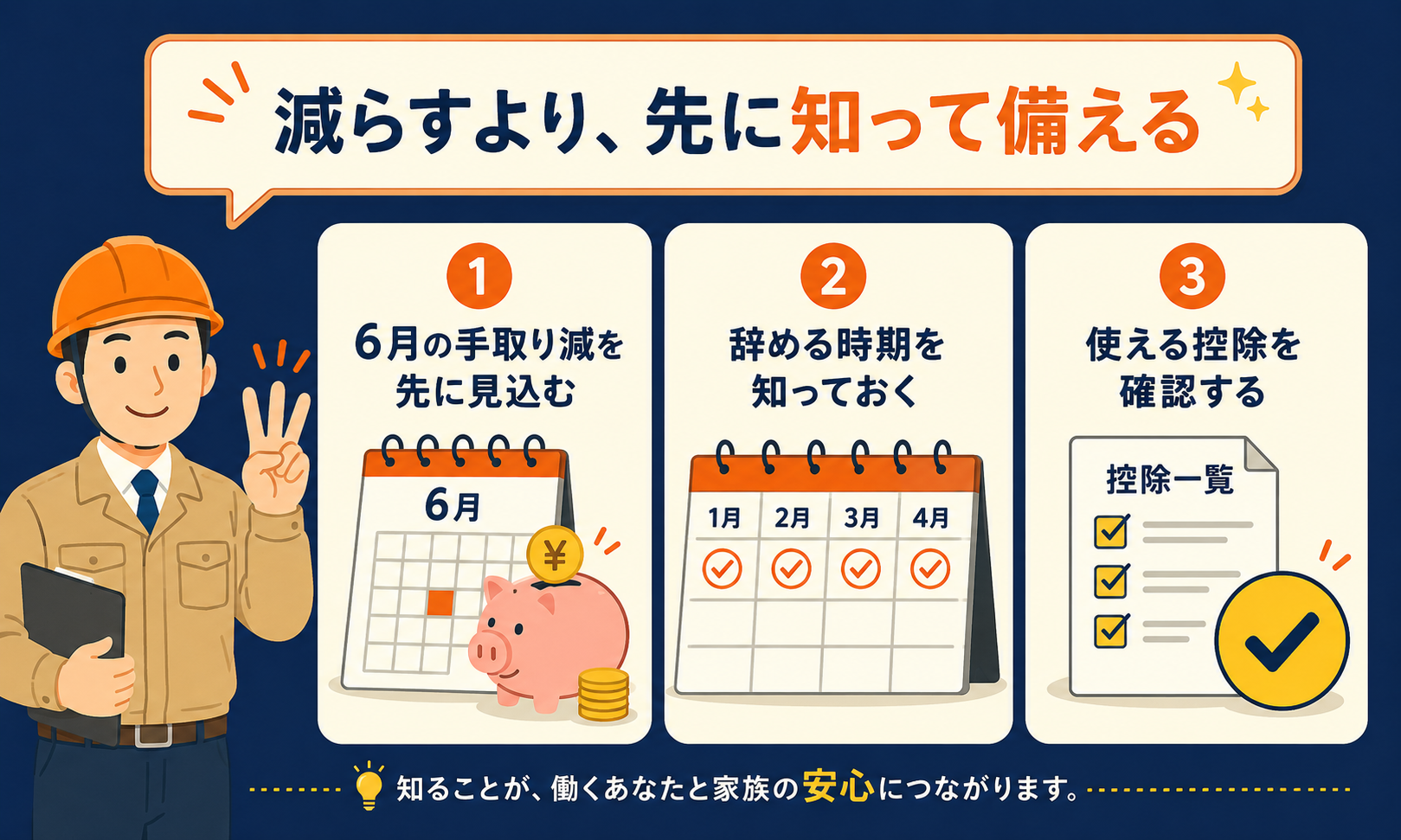 住民税に備える3つの対策を示した図解